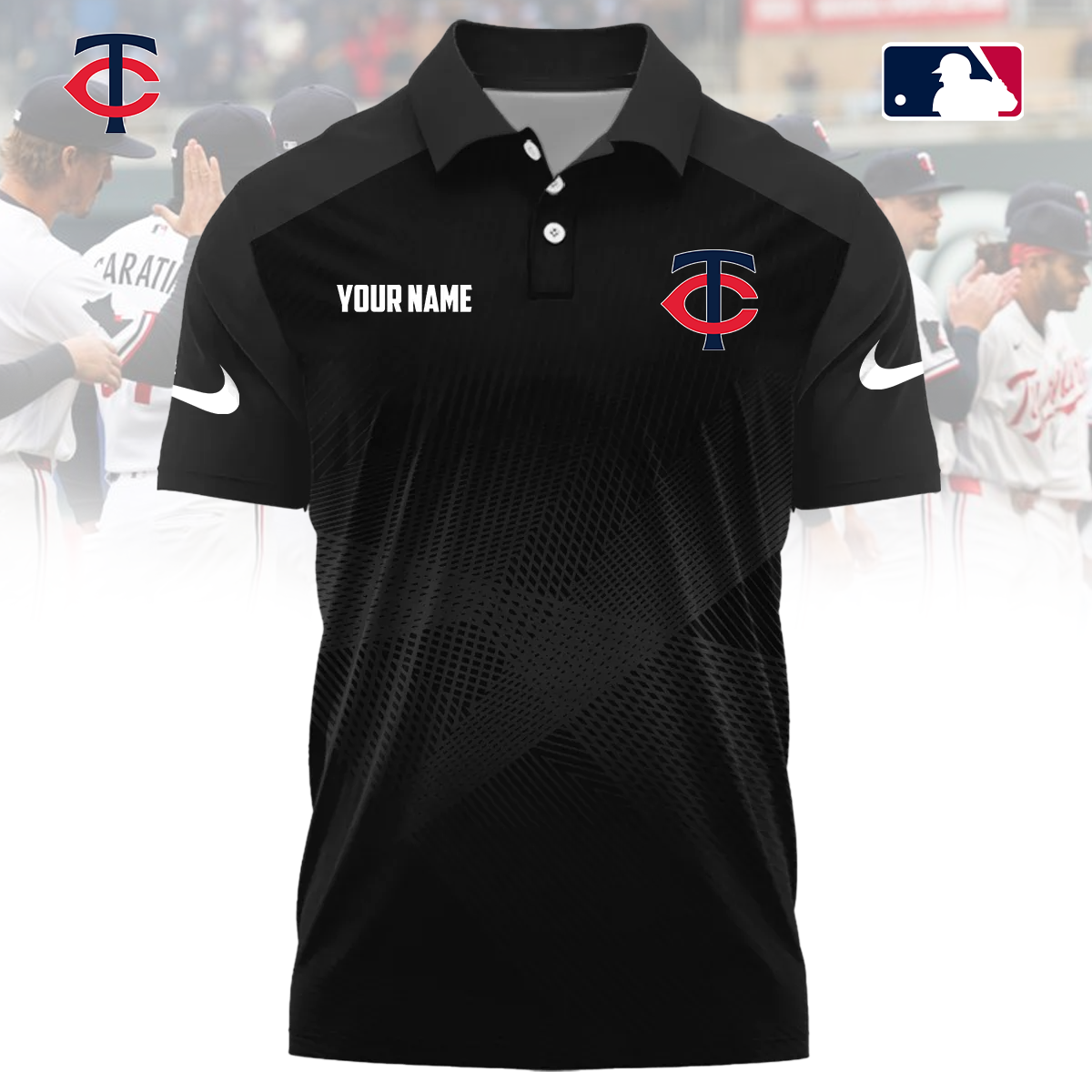MLB x MIN Custom Name Sport Premium Polo Shirt HLP 30426 HLPHUONG
