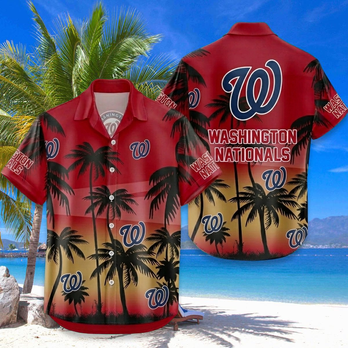 MLB x WAS Coconut Hawaiian Shirt HLP 230426 LBN