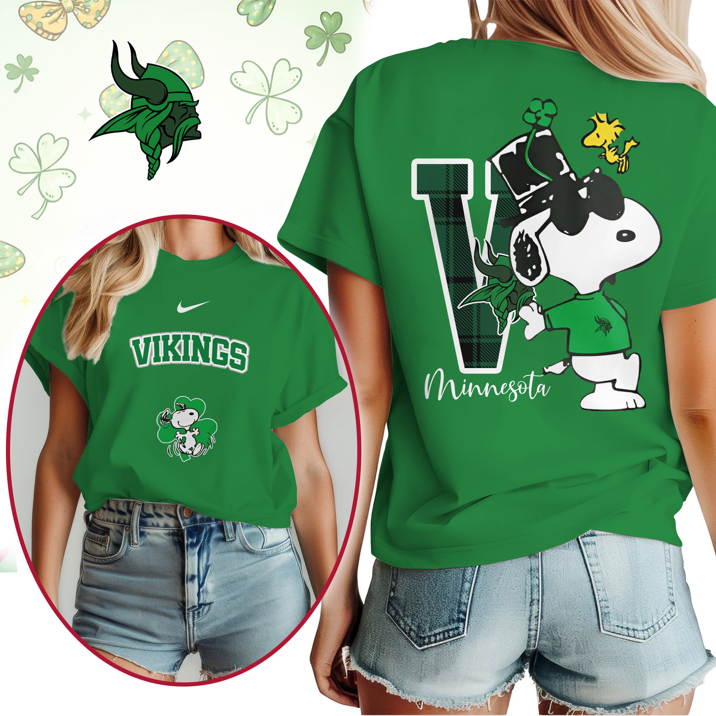 MV Premium NFL Snoopy St. Patricks Day Shirt DDT NTL