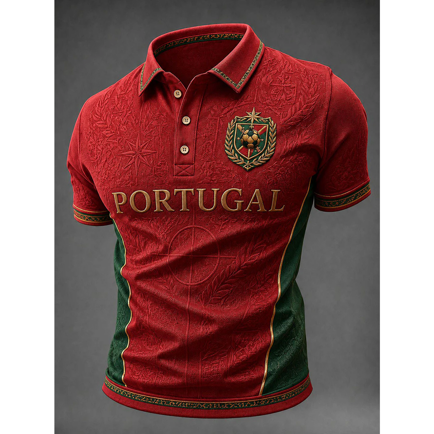 Men's Portuguese Football Print Casual Top V3 180626