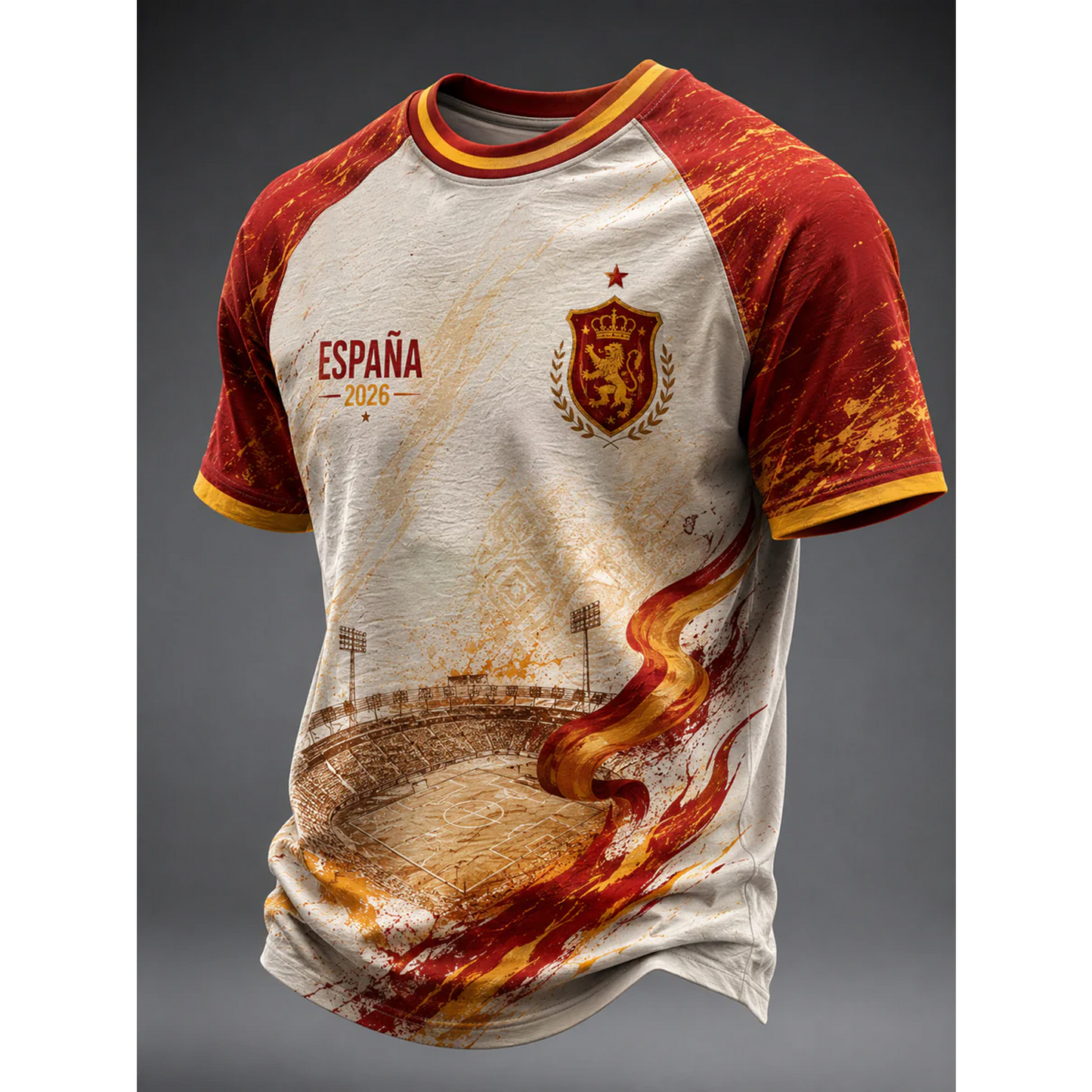 Men's Spanish Football Print Casual Shirt V31 DATND TANTD 050626