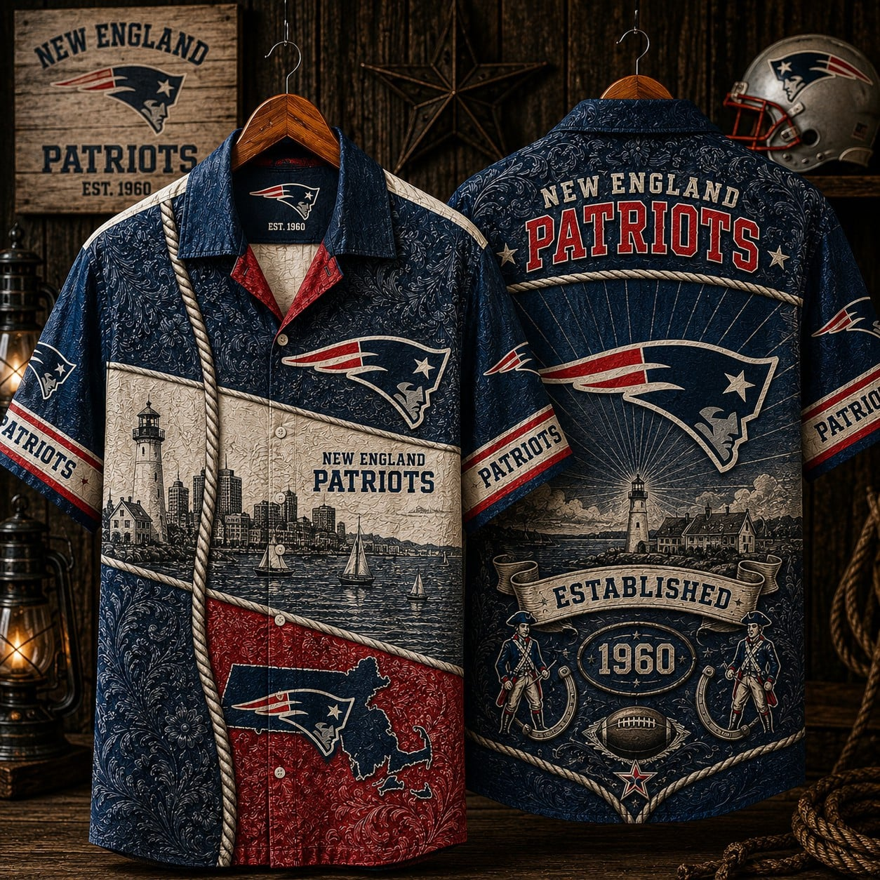 NE x NFL Hawaiian Shirt 1906