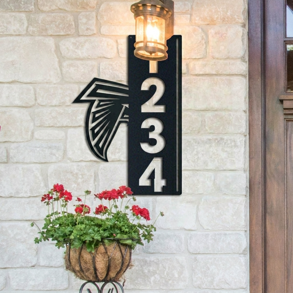 NFL x ATL Custom Address Metal Sign HLP 40526 LBN