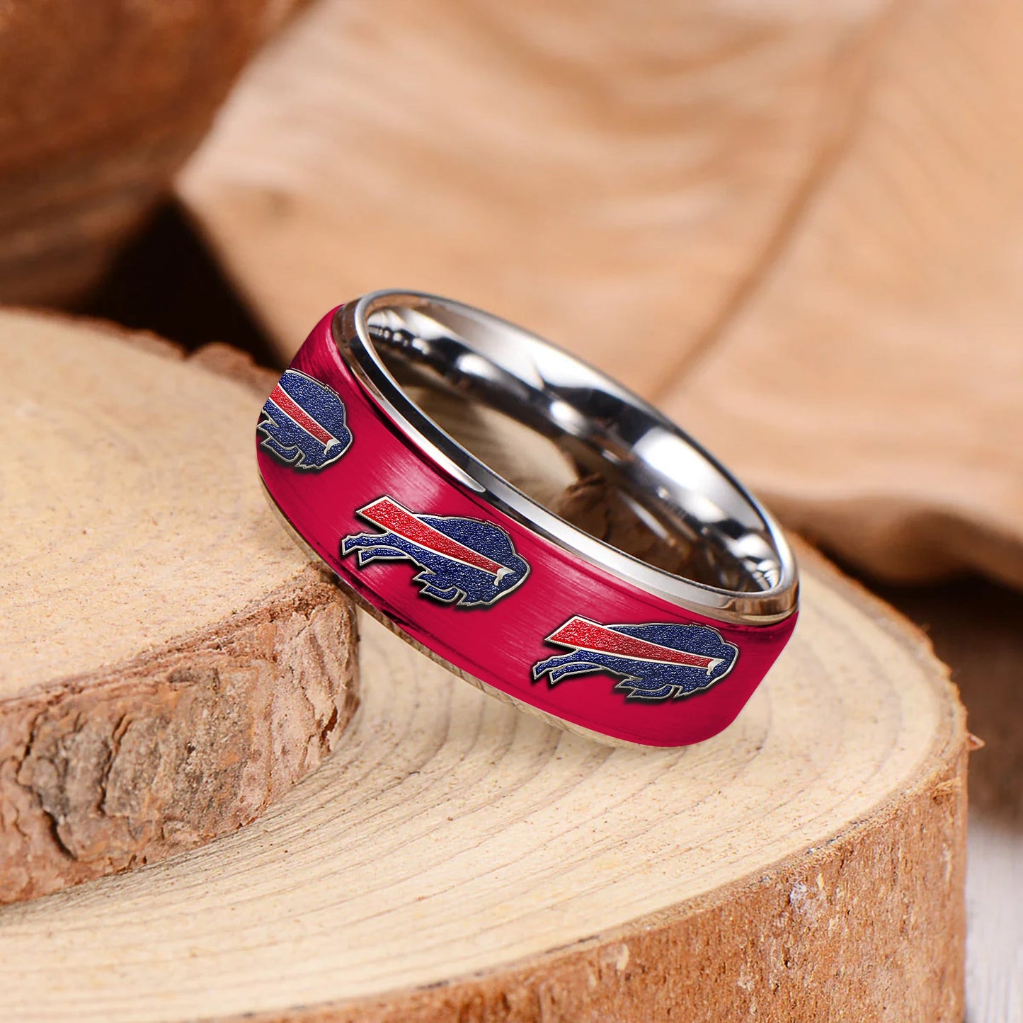 NFL x BUF Silver Tungsten Ring HLP 040526 LBN