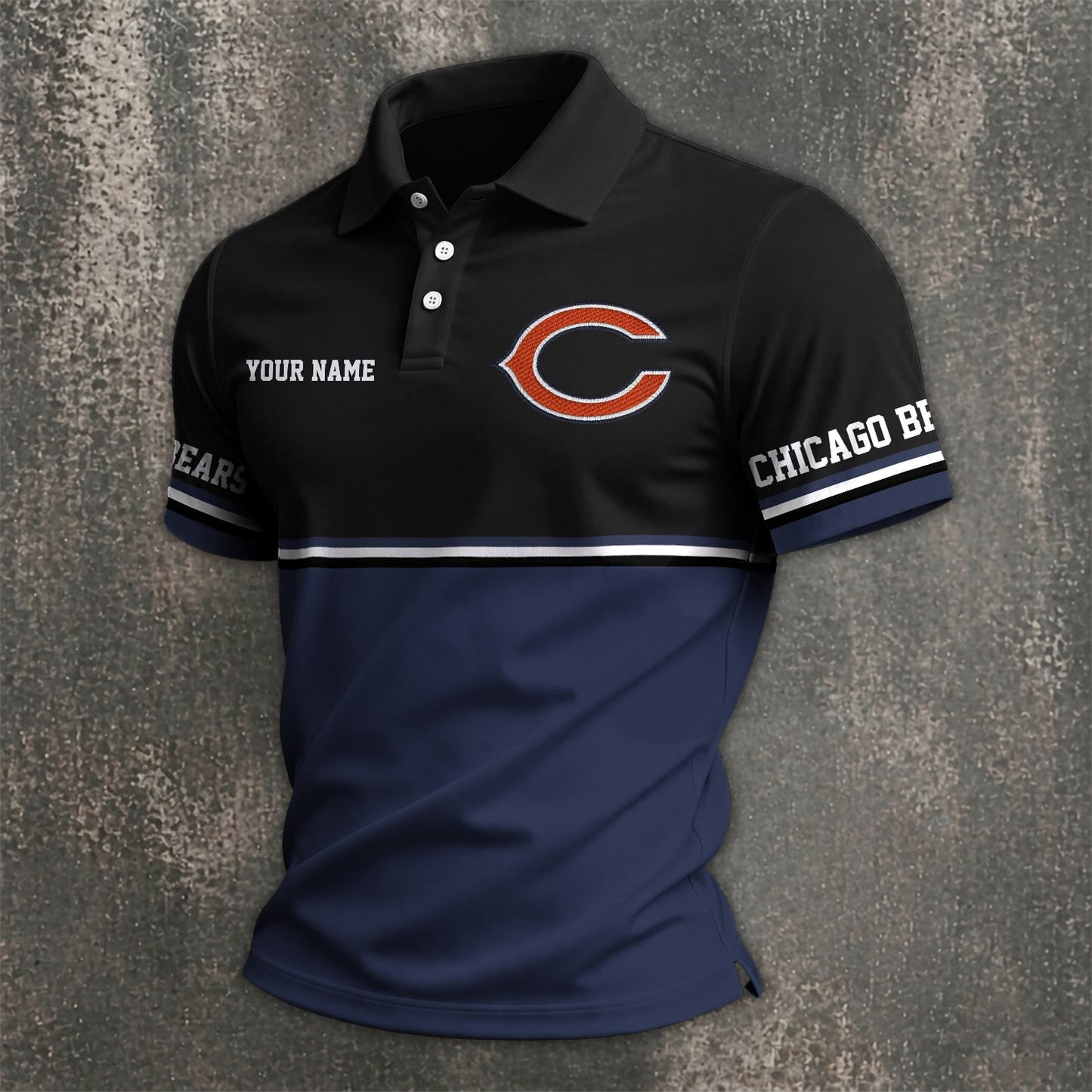 NFL x CHI Custom Name Premium Polo Shirt HLP 040526 HLPHUONG