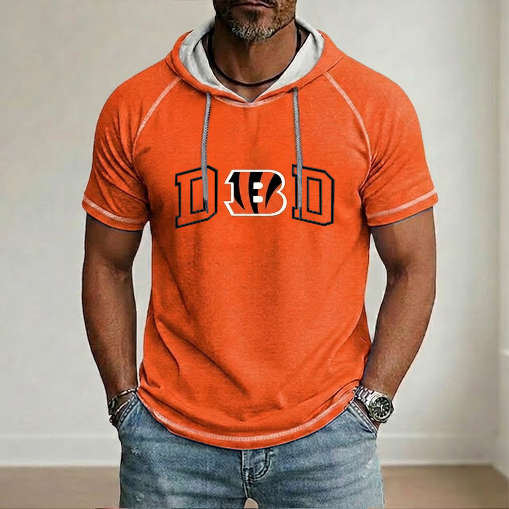 NFL x CIN Dad Hooded Short Sleeve Shirt HLP 280426 LBN
