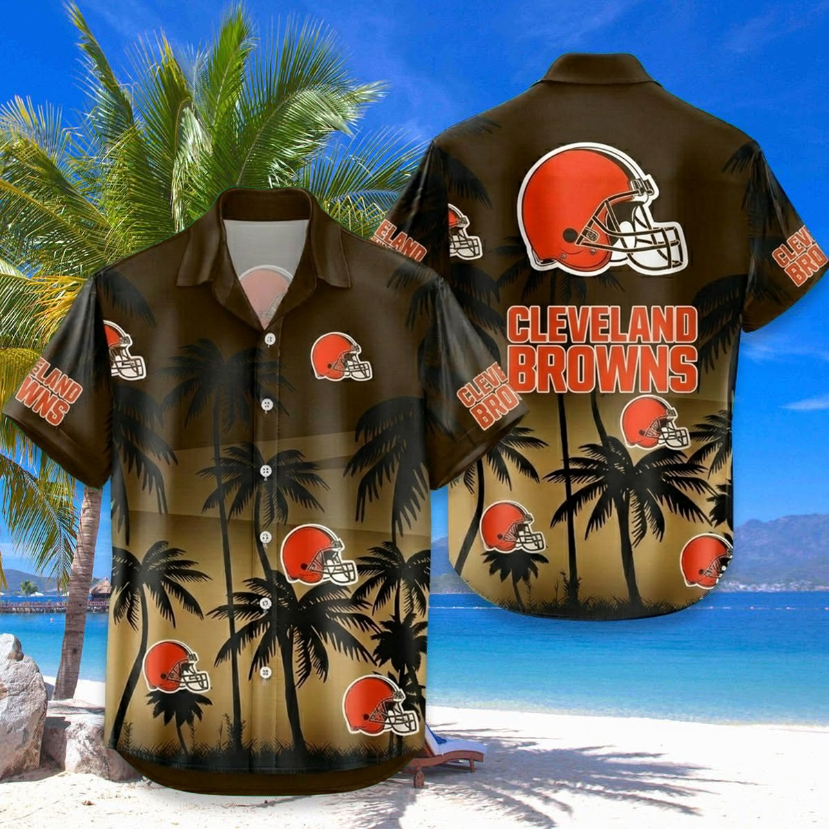 NFL x CLE Coconut Hawaiian Shirt HLP 20426 LBN