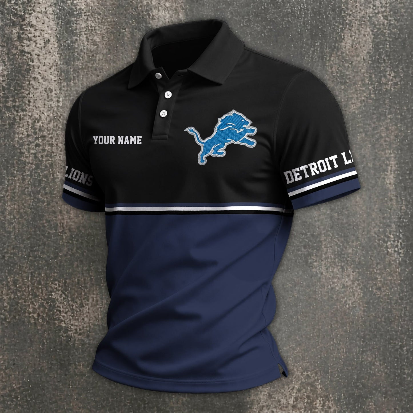 NFL x DET Custom Name Premium Polo Shirt HLP 040526 HLPHUONG