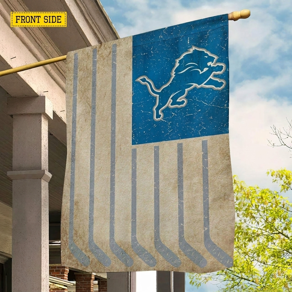 NFL x DET Hockey Proud House Flag HLP 070526 LBN