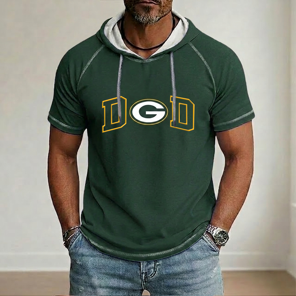 NFL x GB Dad Hooded Short Sleeve Shirt HLP 280426 LBN