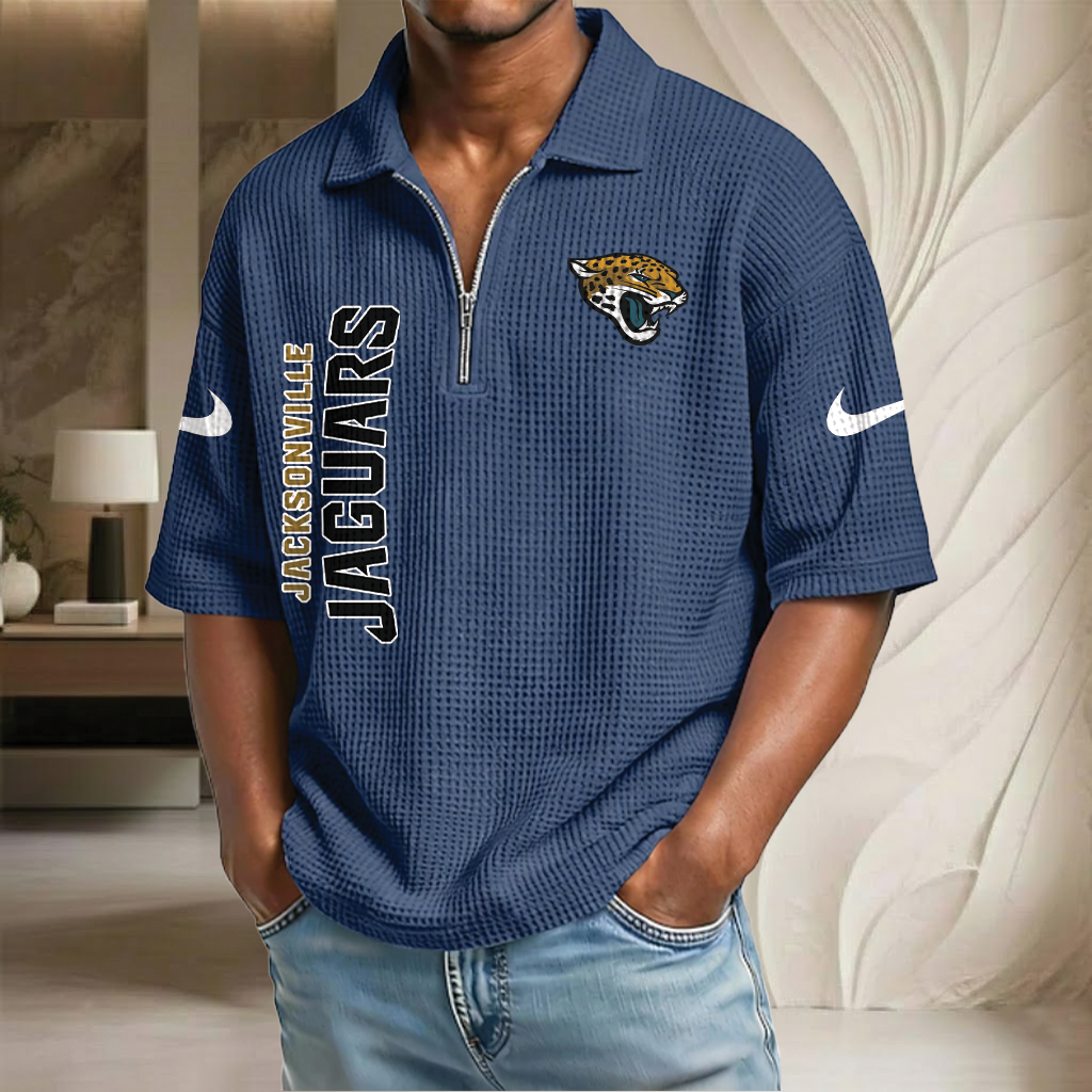 NFL x JAX Waffle Half-Zip Polo Shirt HLP 070326 HLPHUONG