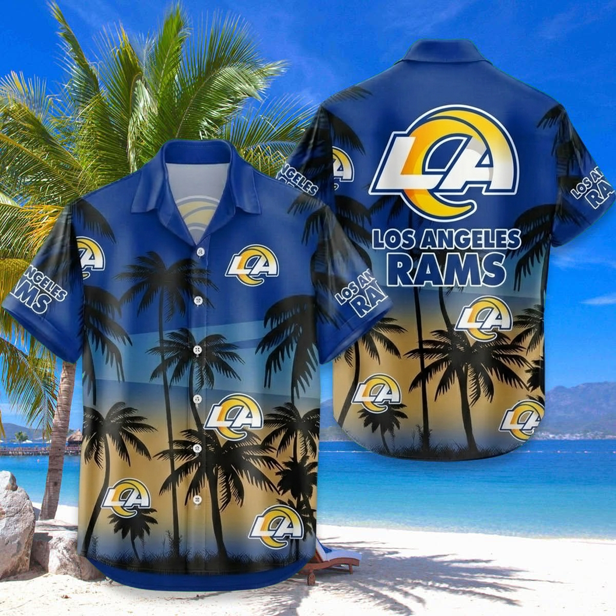 NFL x LAR Coconut Hawaiian Shirt HLP 20426 LBN