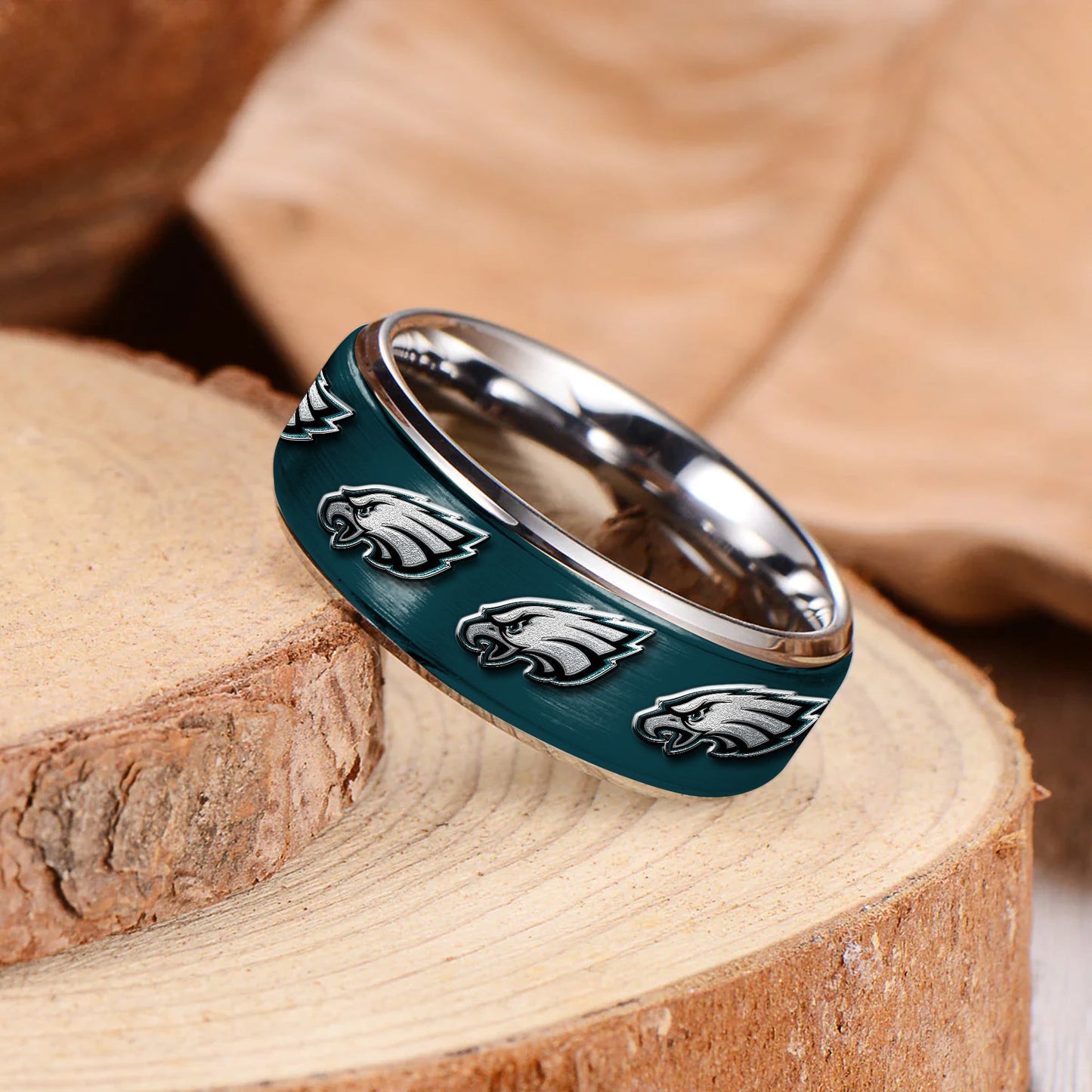 NFL x PHI Silver Tungsten Ring HLP 040526 LBN