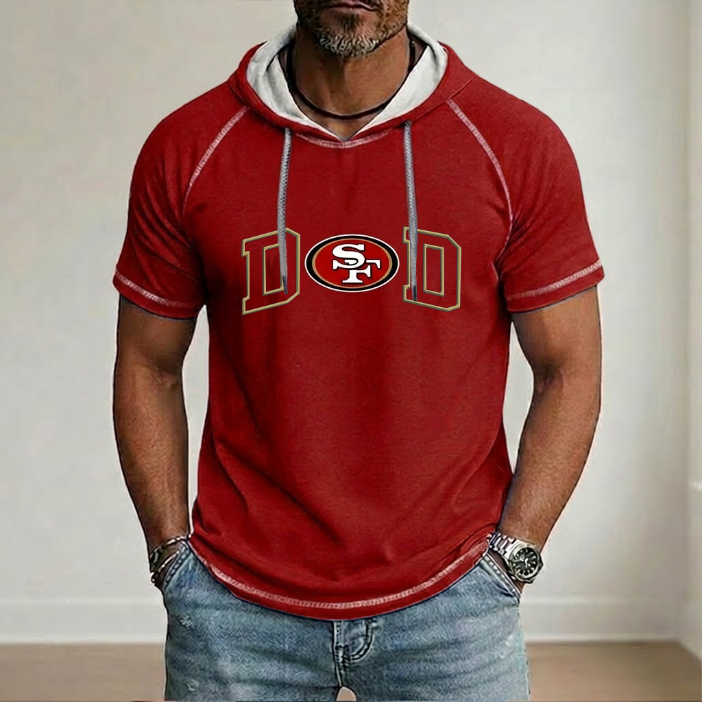 NFL x SF Dad Hooded Short Sleeve Shirt HLP 280426 LBN