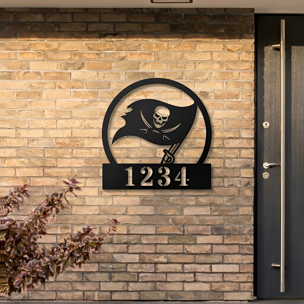 NFL x TB Custom Address Metal Sign HLP 40526 HLPHUONG