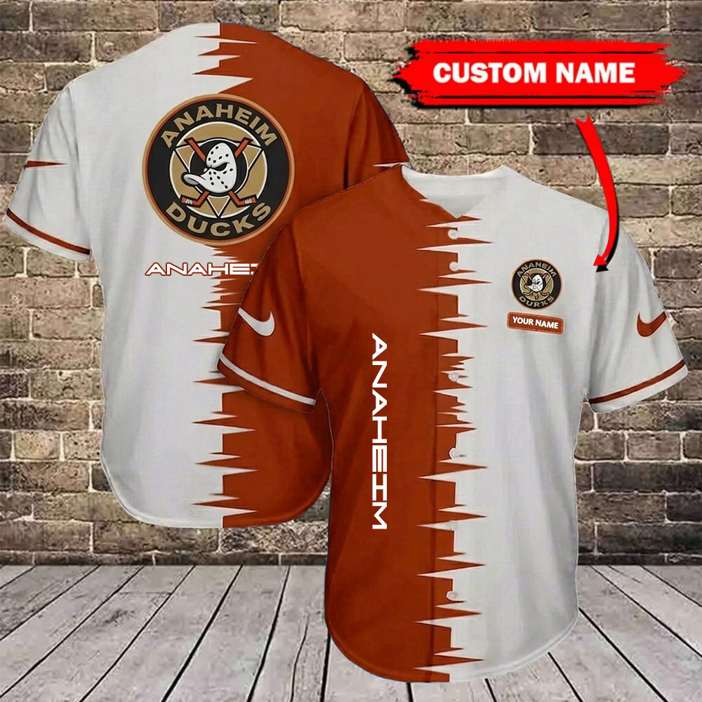 NHL x ANA Bicolour Custom Name Baseball Jersey HLP 080426 LBN