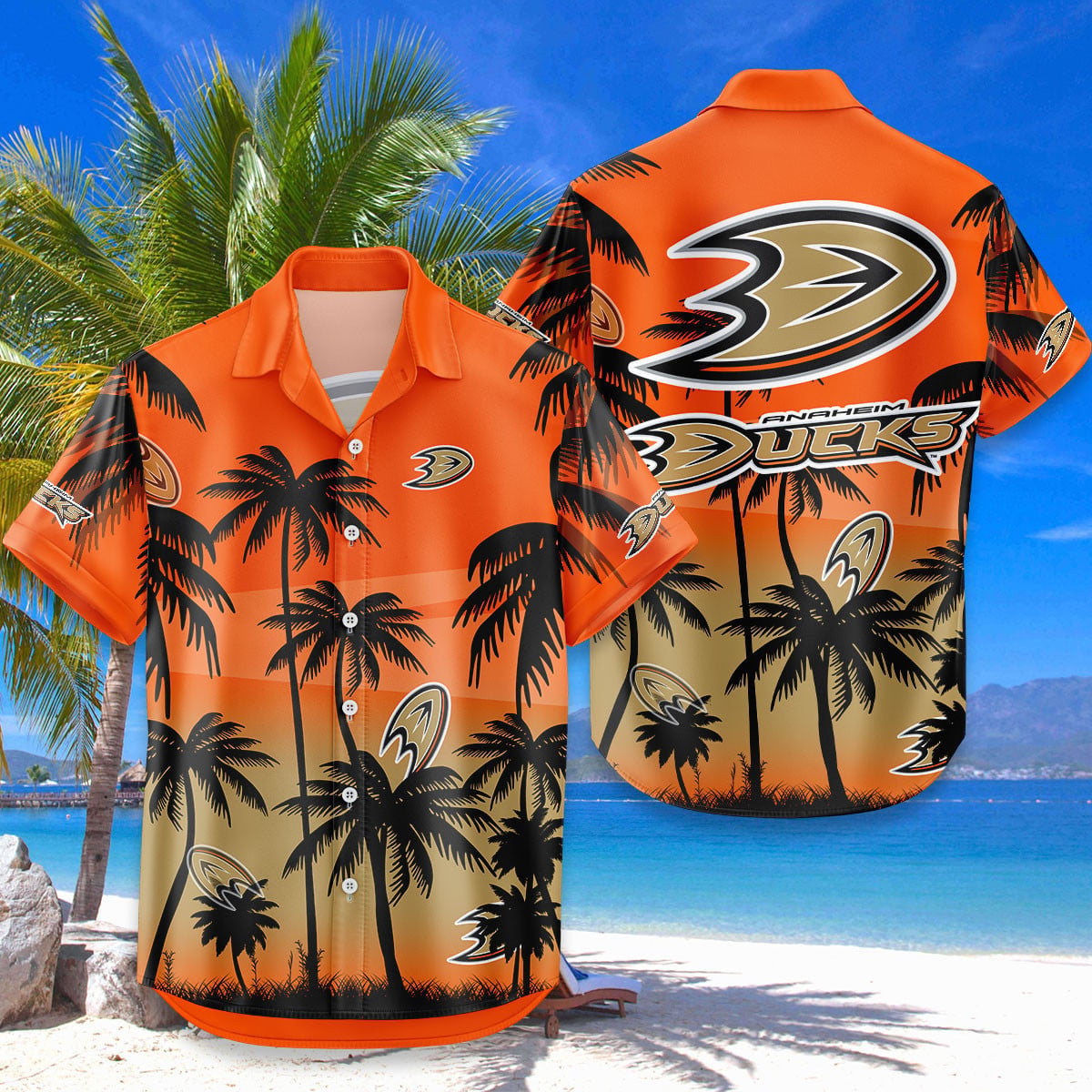 NHL x ANA Coconut Tree Hawaiian Shirt HLP 080426 HLPHUONG