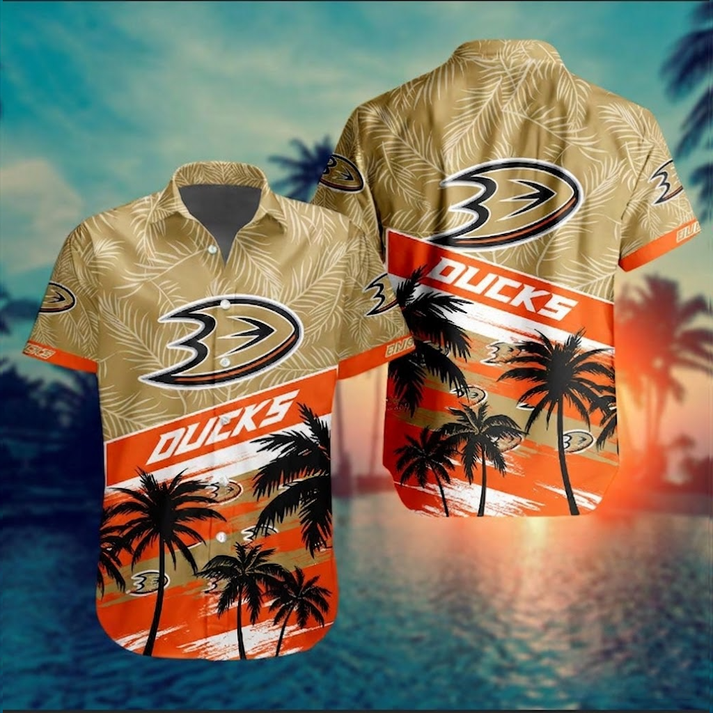 NHL x ANA Team Palms Hawaiian Shirt HLP 50426 HLPHUONG