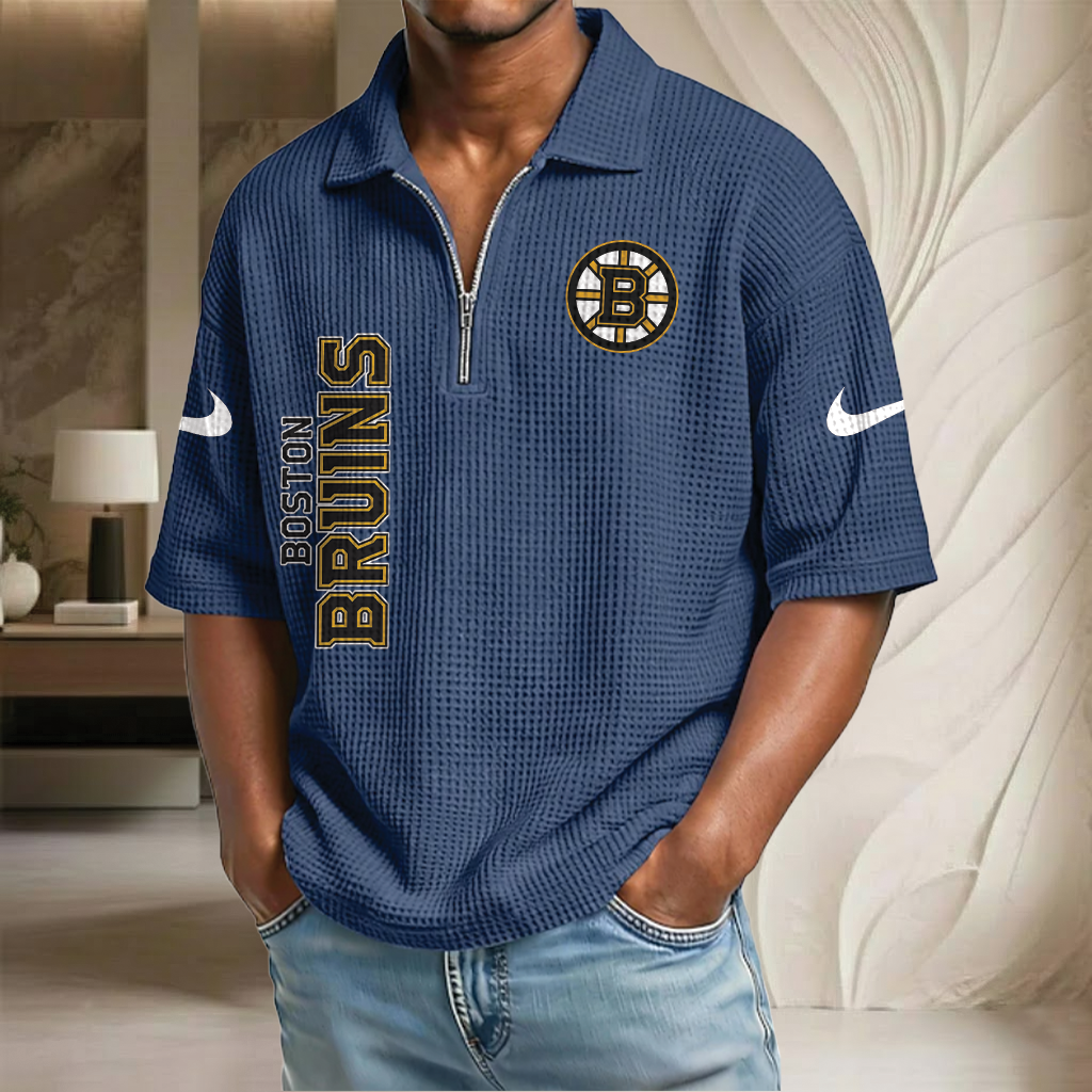 NHL x BB Waffle Half-Zip Polo Shirt HLP 070326 HLPHUONG