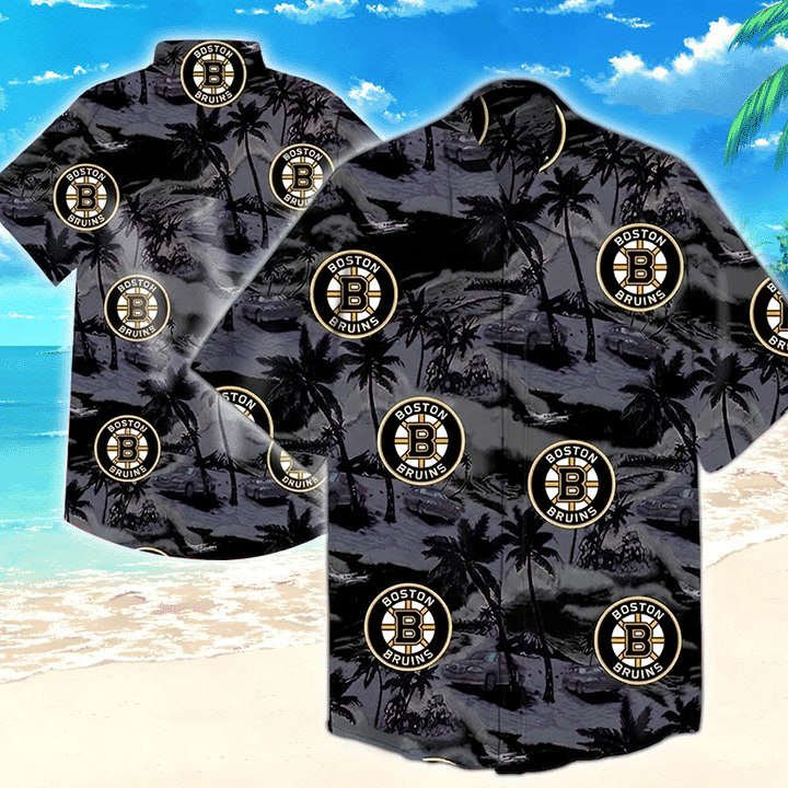 NHL x BOS Team Tropical Pattern Hawaiian Shirt HLP 50426 LBN
