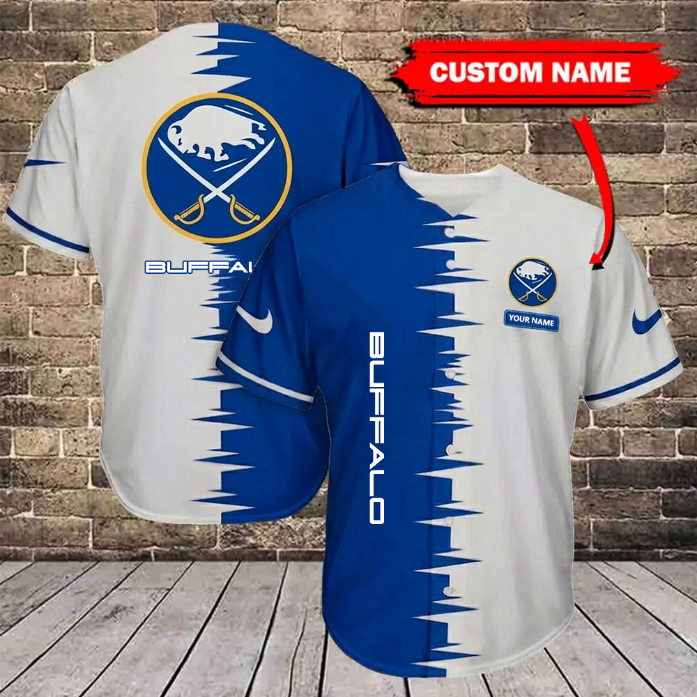 NHL x BUF Bicolour Custom Name Baseball Jersey HLP 080426 LBN