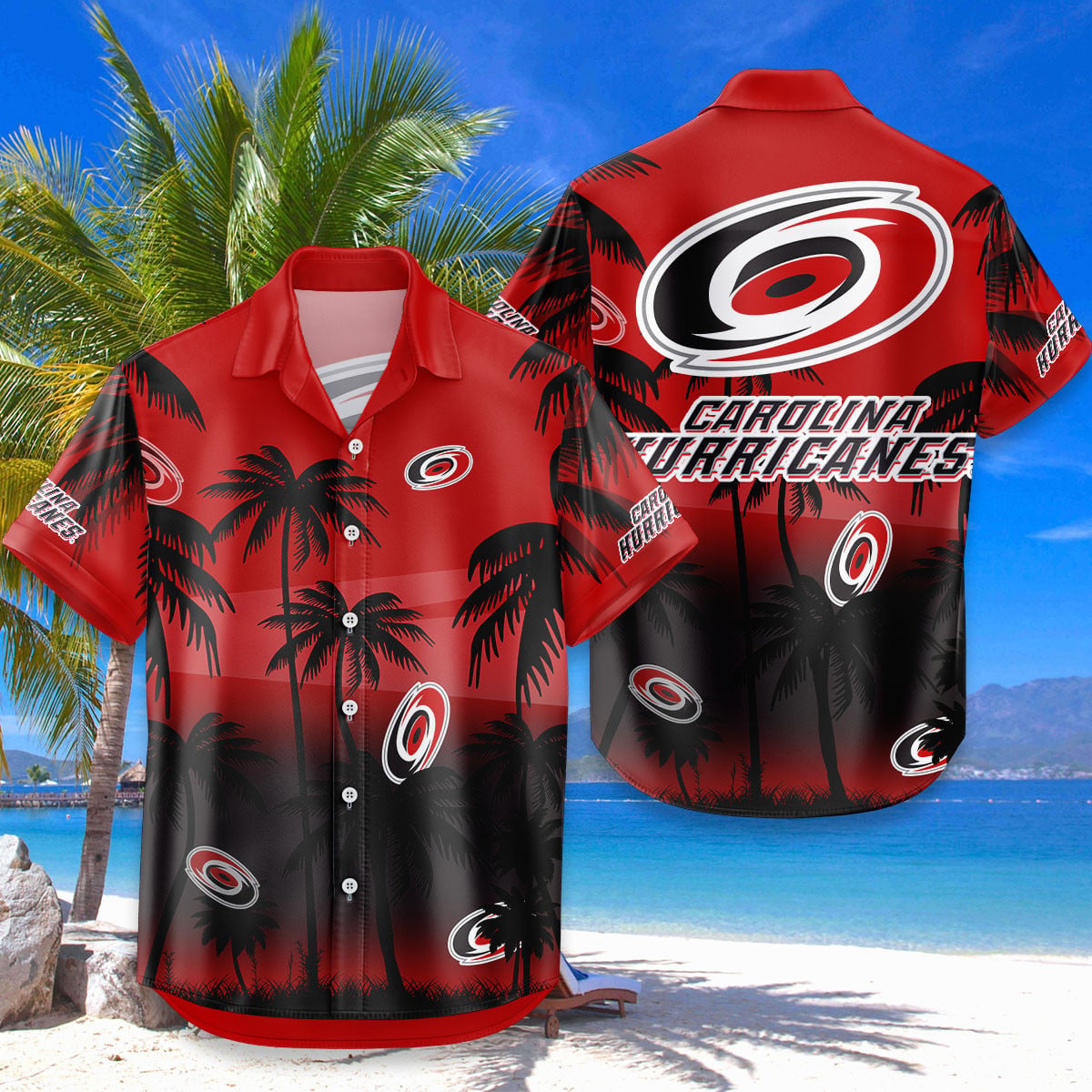 NHL x CAR Coconut Tree Hawaiian Shirt HLP 080426 HLPHUONG