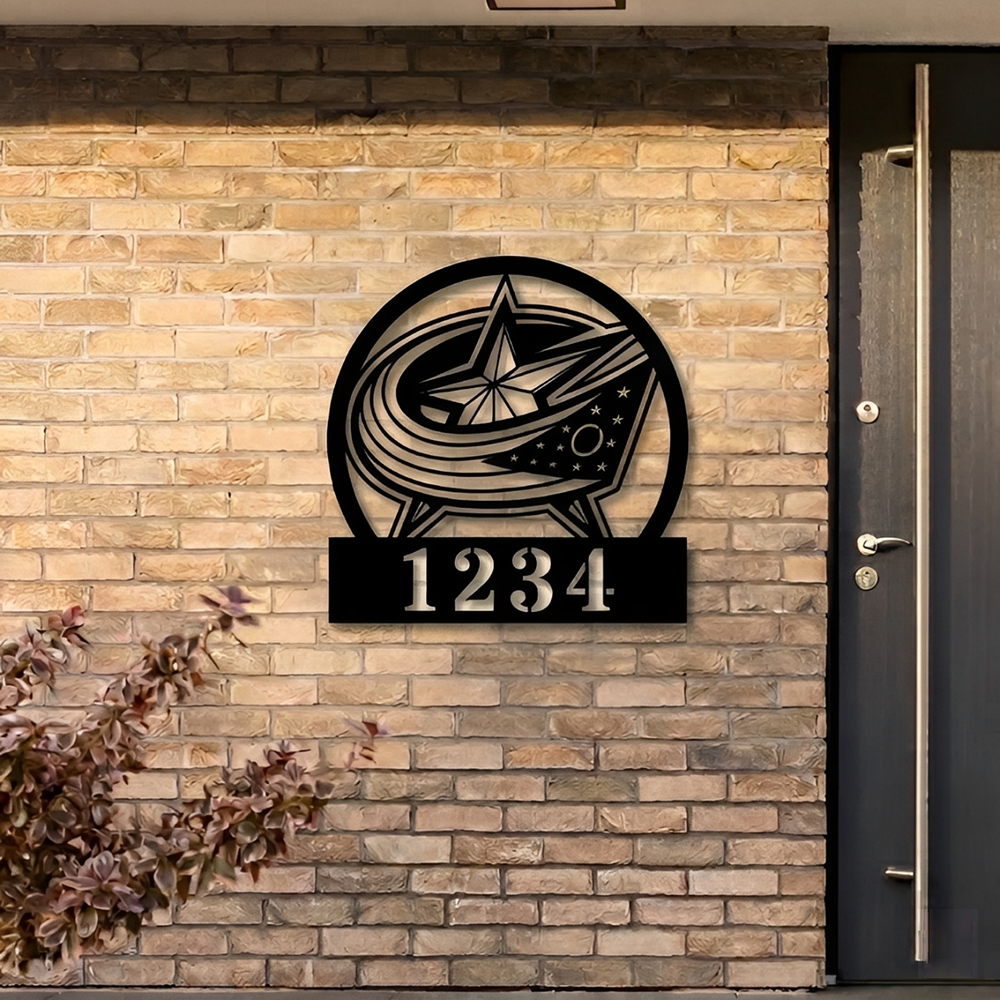 NHL x CBJ Custom Address Metal Sign HLP 40526 HLPHUONG