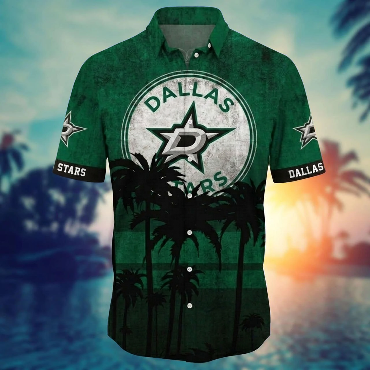 NHL x DAL Coconut Beach Hawaiian Shirt HLP 40426 LBN