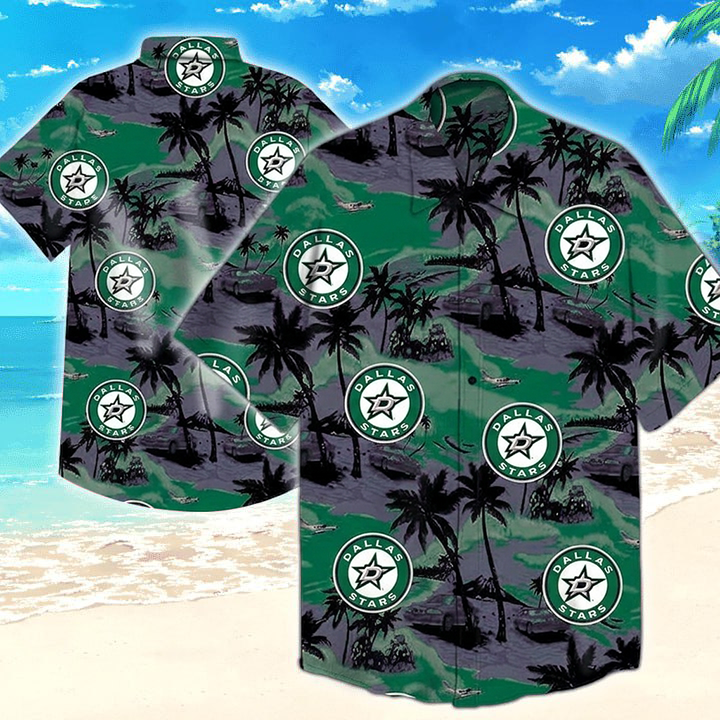 NHL x DAL Team Tropical Pattern Hawaiian Shirt HLP 50426 LBN