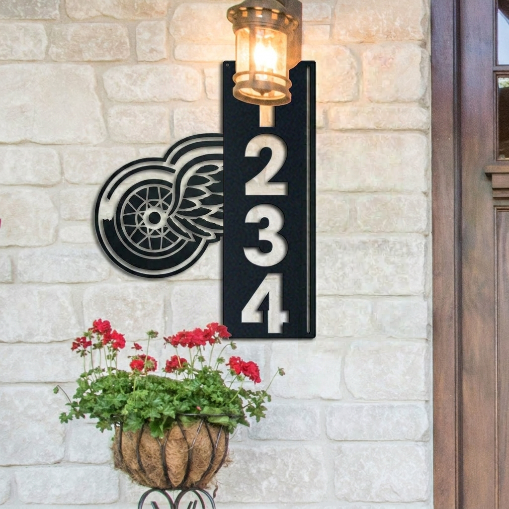 NHL x DET Custom Address Metal Sign HLP 40526 LBN
