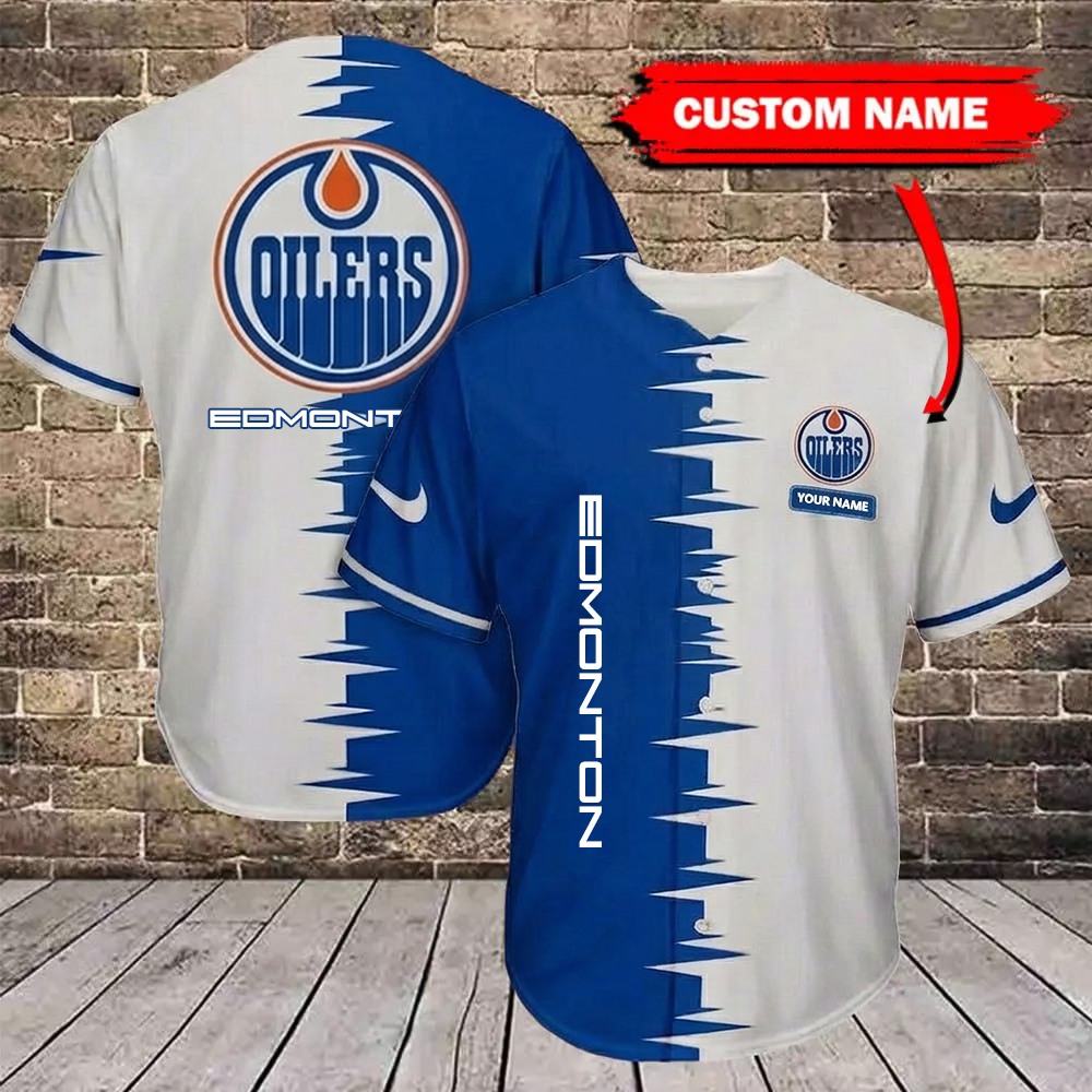 NHL x EDM Bicolour Custom Name Baseball Jersey HLP 080426 LBN