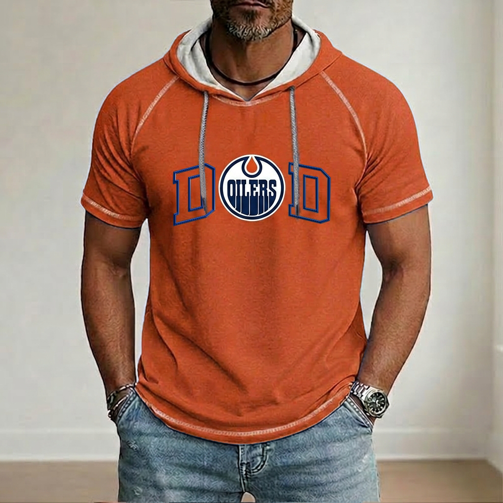 NHL x EDM Dad Hooded Short Sleeve Shirt HLP 280426 LBN