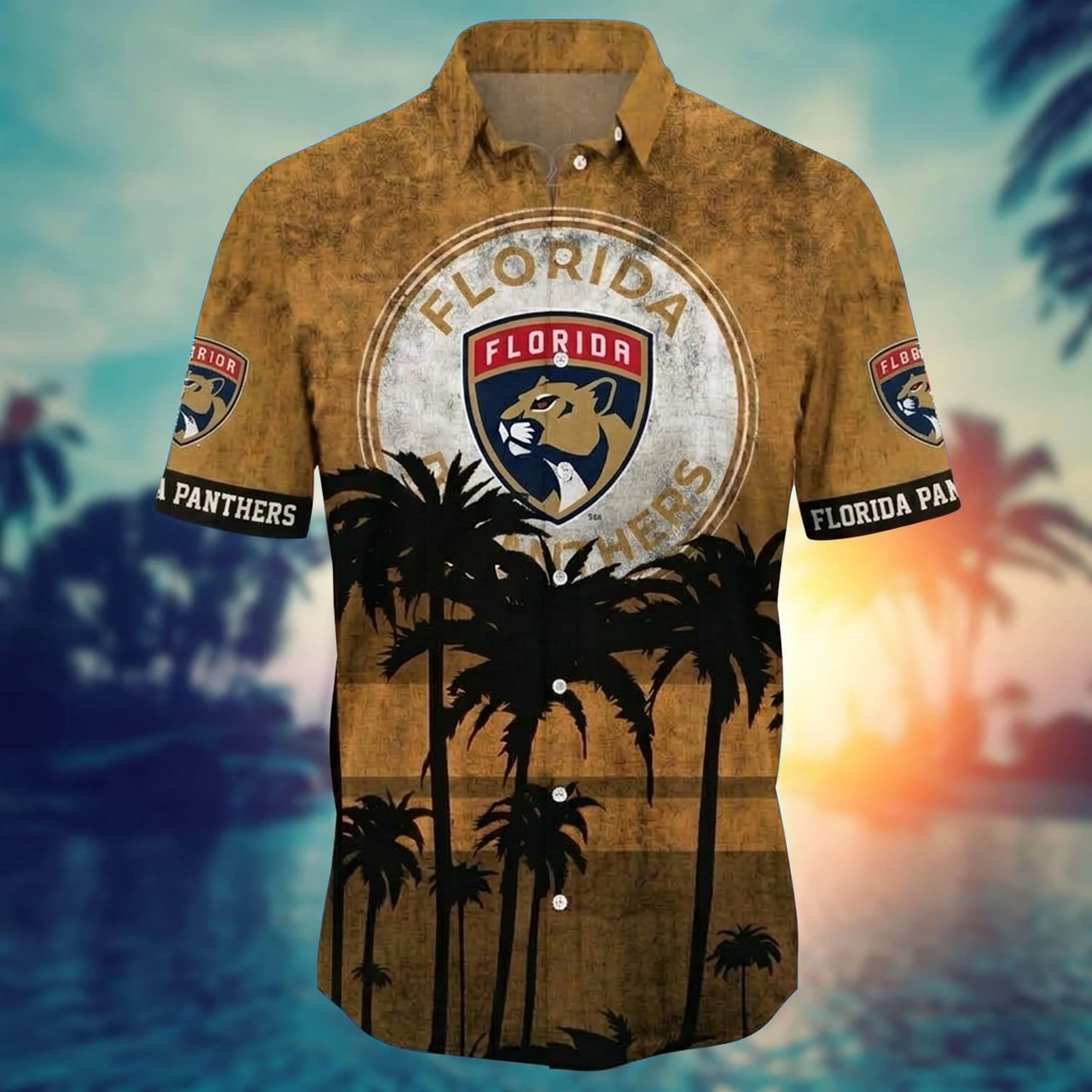NHL x FLO Coconut Beach Hawaiian Shirt HLP 40426 LBN