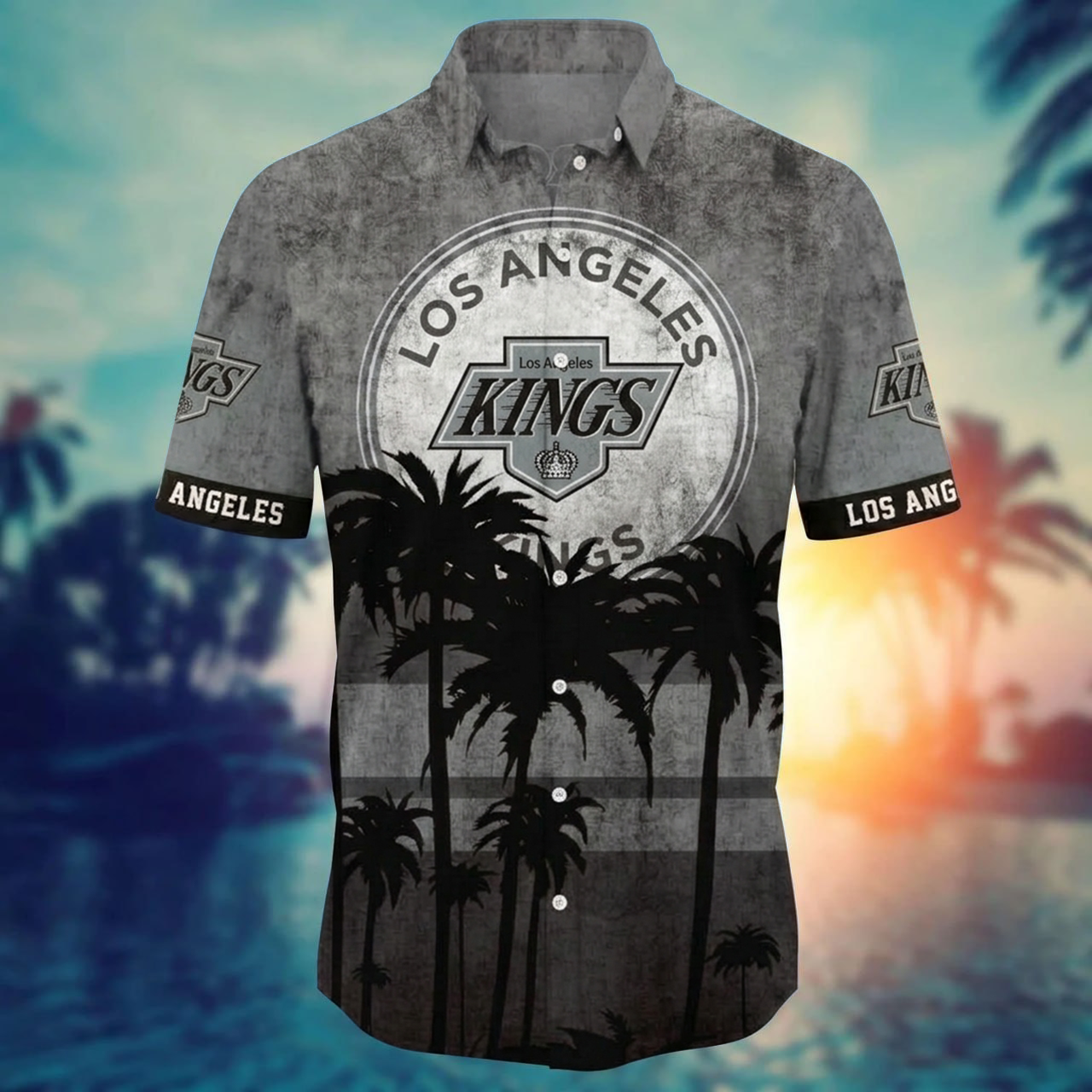 NHL x LAK Coconut Beach Hawaiian Shirt HLP 40426 LBN