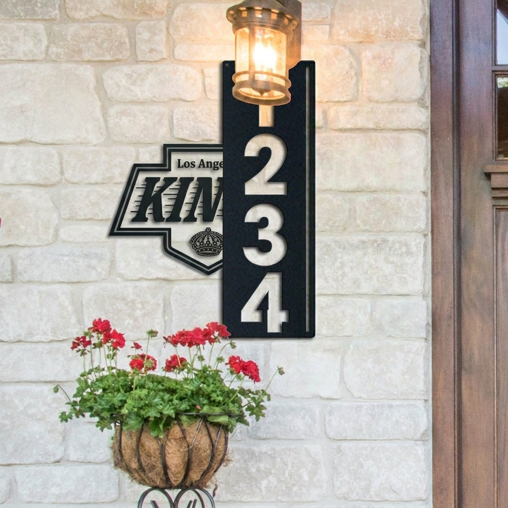 NHL x LAK Custom Address Metal Sign HLP 40526 LBN