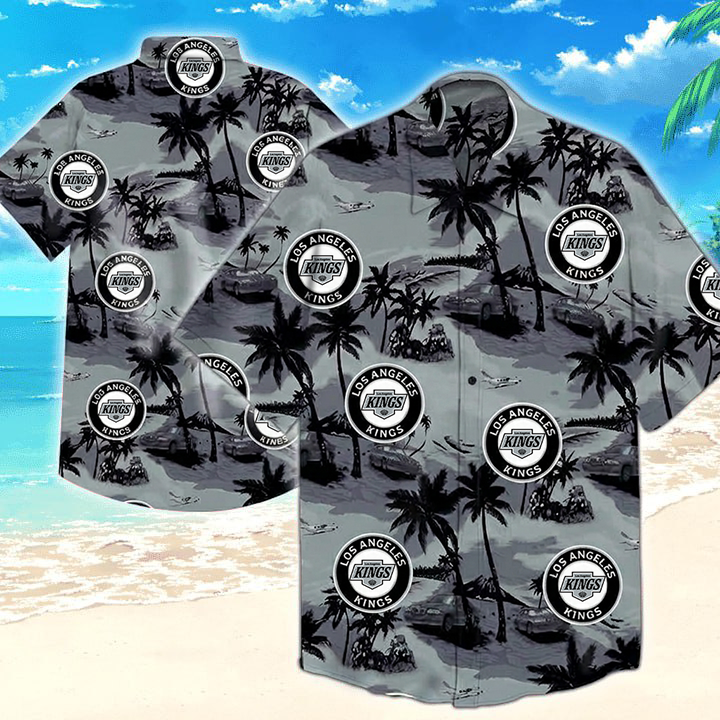 NHL x LAK Team Tropical Pattern Hawaiian Shirt HLP 50426 LBN