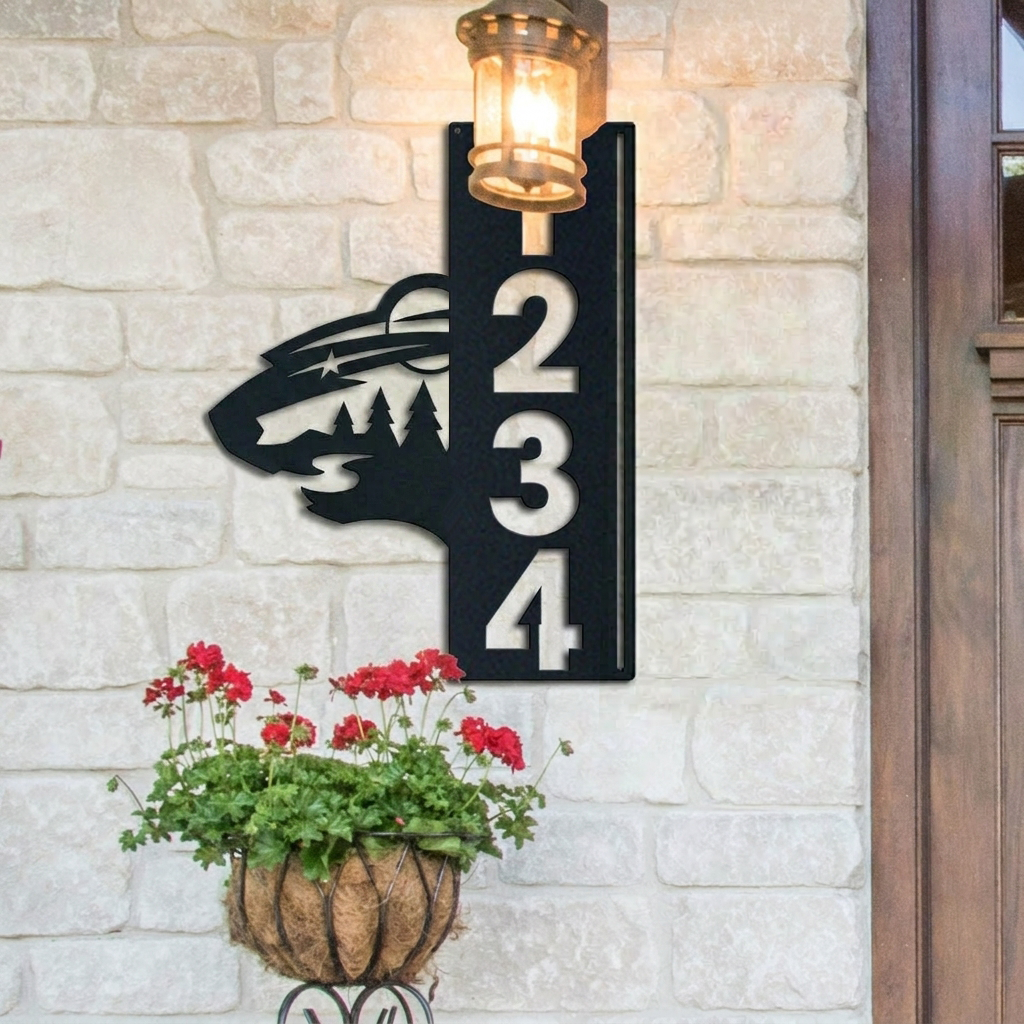 NHL x MIN Custom Address Metal Sign HLP 40526 LBN