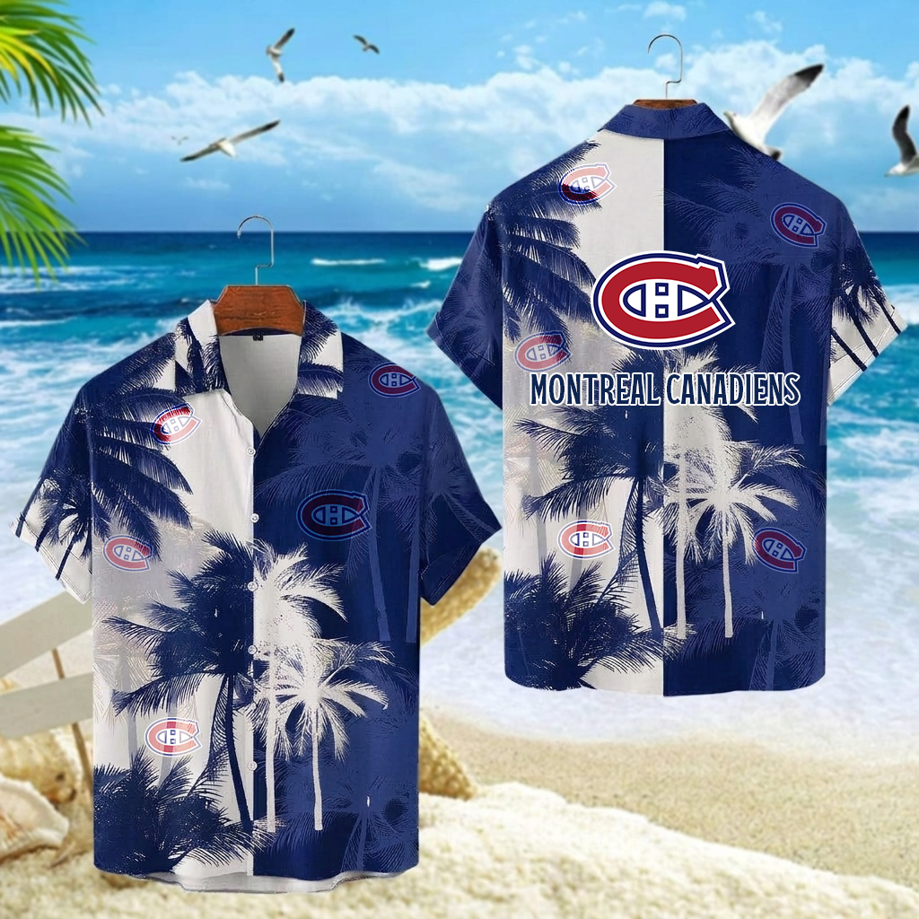 NHL x MON Palm Trees Hawaiian Shirt HLP 30426 LBN