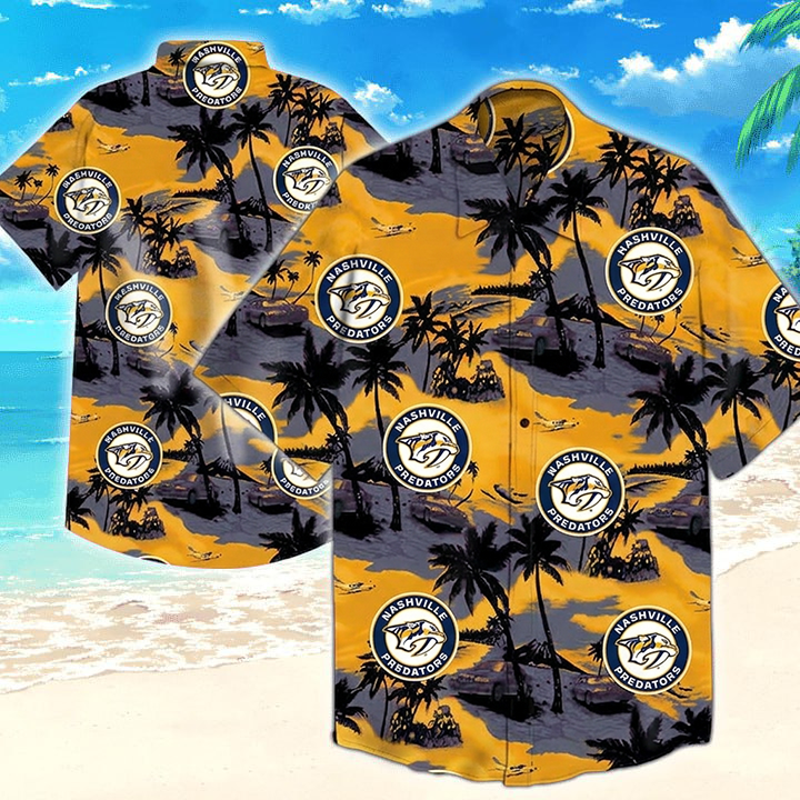 NHL x NAS Team Tropical Pattern Hawaiian Shirt HLP 50426 LBN