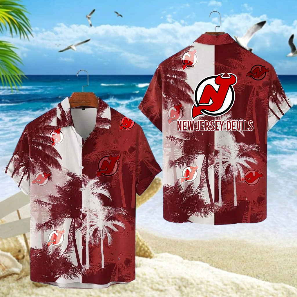 NHL x NJ Palm Trees Hawaiian Shirt HLP 30426 LBN