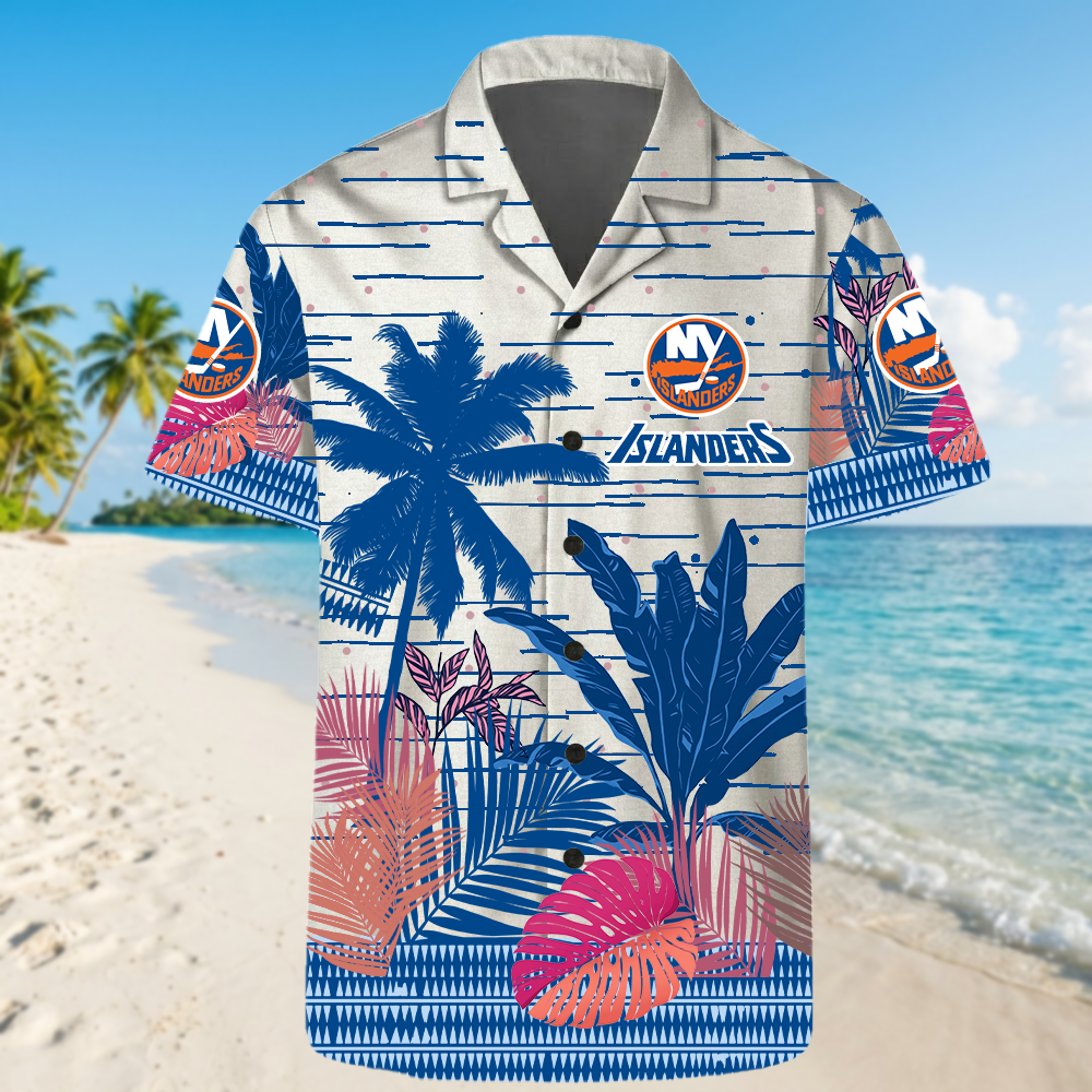 NHL x NYI Palms Hawaiian Shirt HLP 230426 HLPHUONG