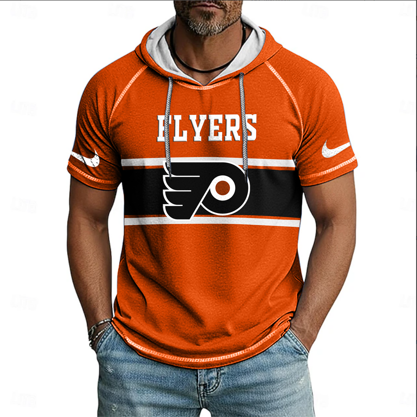 NHL x PHI Hooded Short Sleeve Shirt HLP 070426 HLPHUONG 1