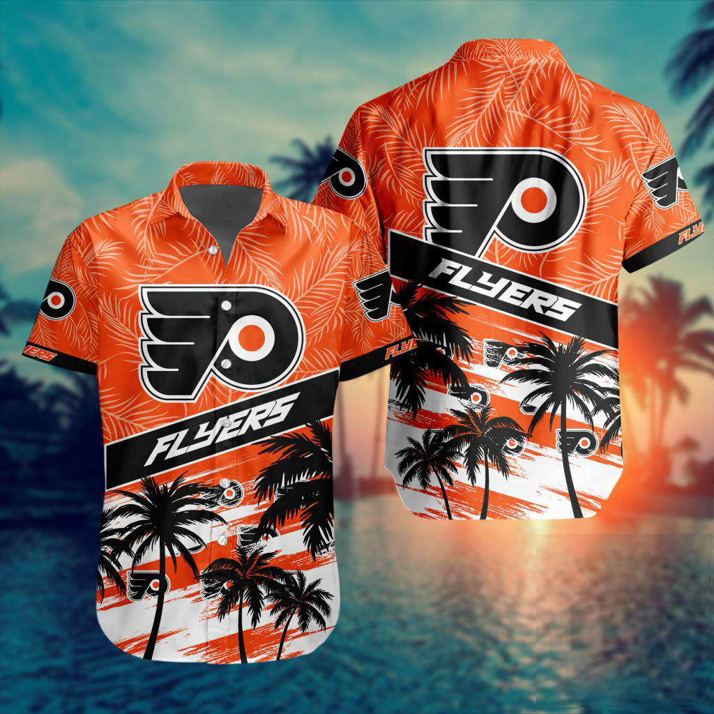 NHL x PHI Team Palms Hawaiian Shirt HLP 50426 HLPHUONG