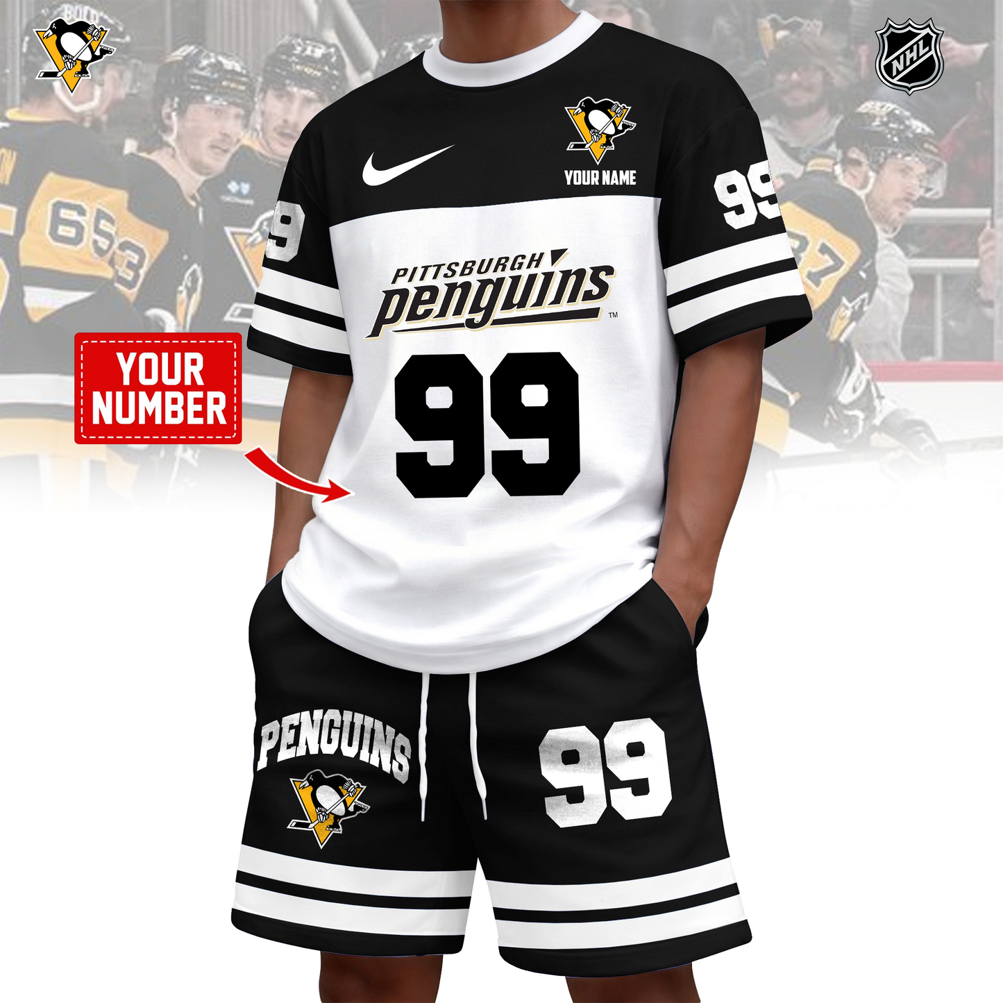 NHL x PIT Custom 3D T-Shirt Set HLP 020426 HLPHUONG 1