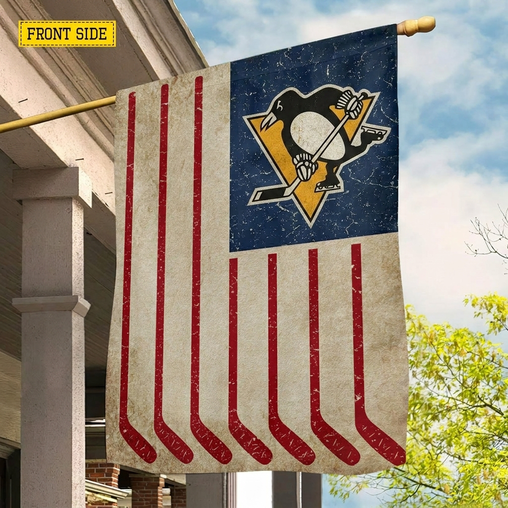 NHL x PIT Hockey Lover House Flag HLP 070526 LBN
