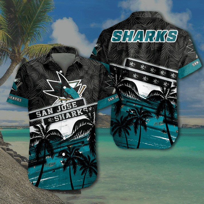 NHL x SJ Coconut Tree Hawaiian Shirt HLP 00426 LBN