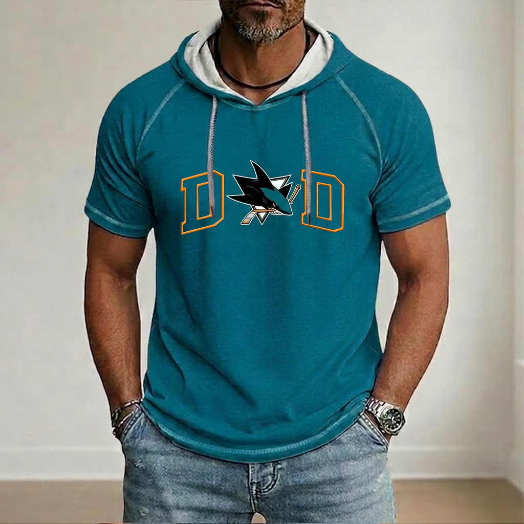 NHL x SJ Dad Hooded Short Sleeve Shirt HLP 280426 LBN