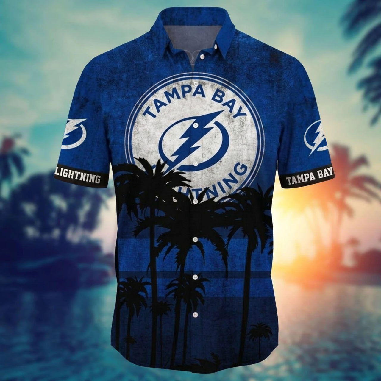 NHL x TB Coconut Beach Hawaiian Shirt HLP 40426 LBN
