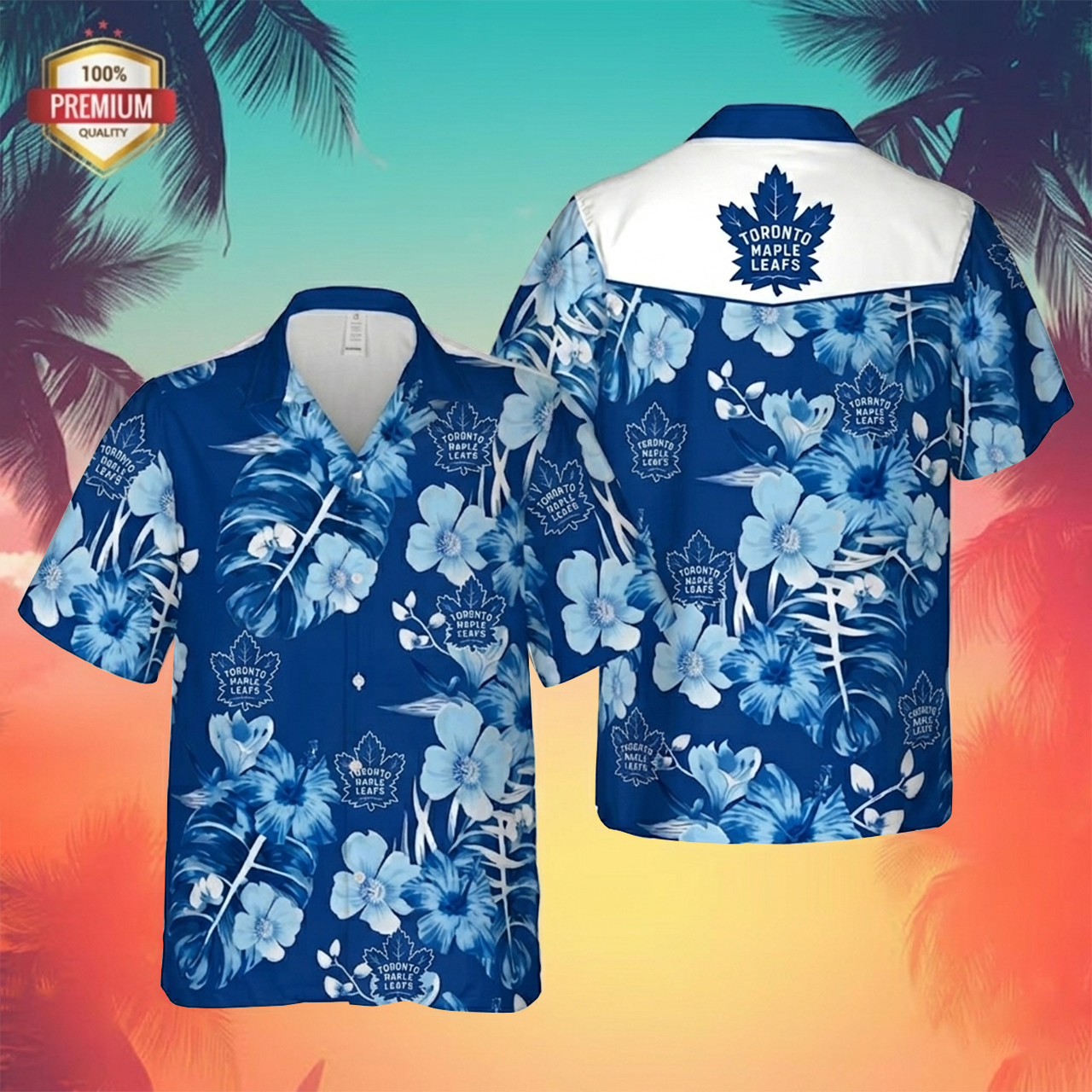 NHL x TOR Tropical Hawaiian Shirt HLP 60426 LBN