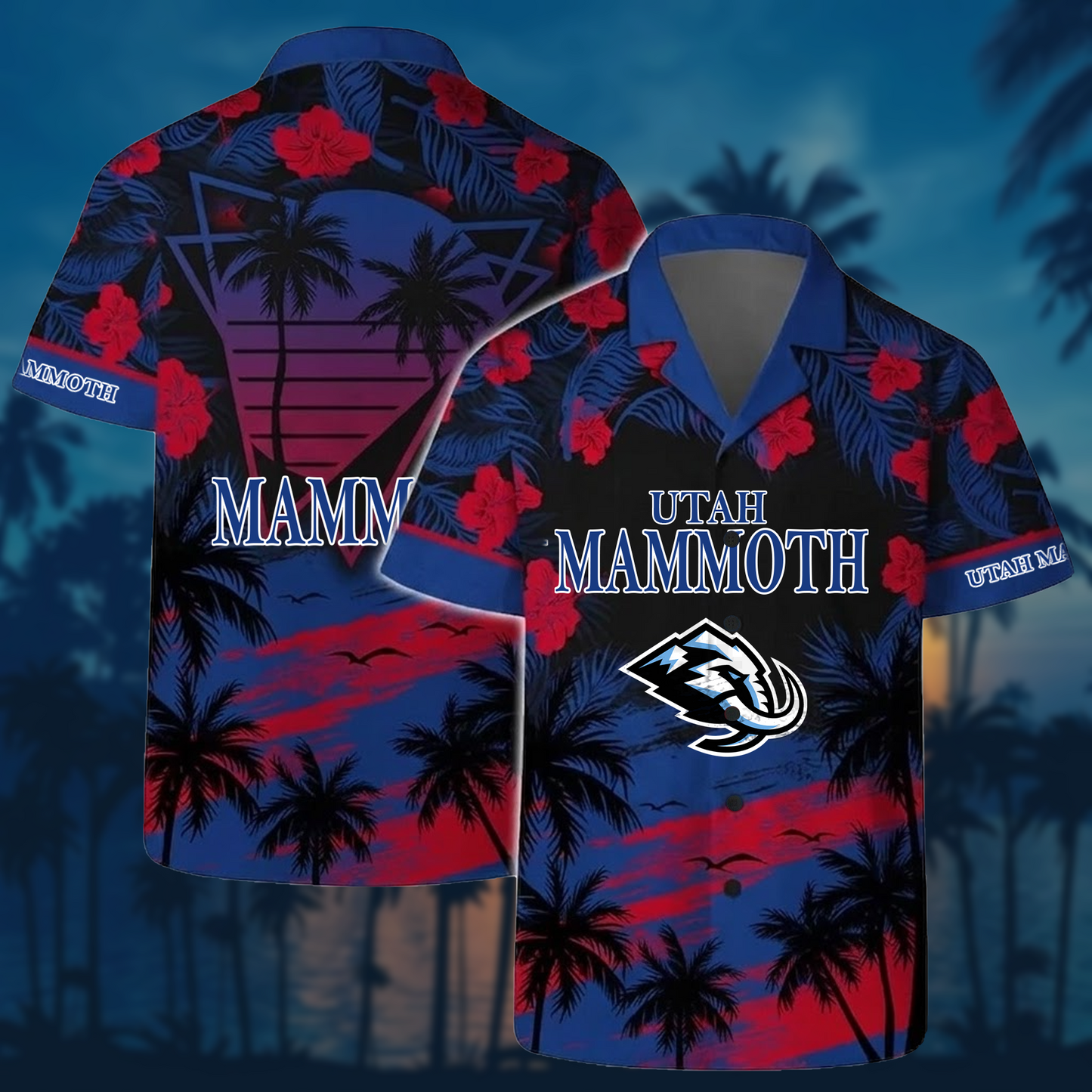 NHL x UTA Sunset Hawaiian Shirt HLP 40426 HLPHUONG